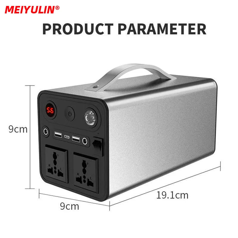 68000mAh Solar Generator LiFePO4 Power Supply Station 300W Portable Auxiliary Battery Power Bank USB C PD DC for Outdoor Camping